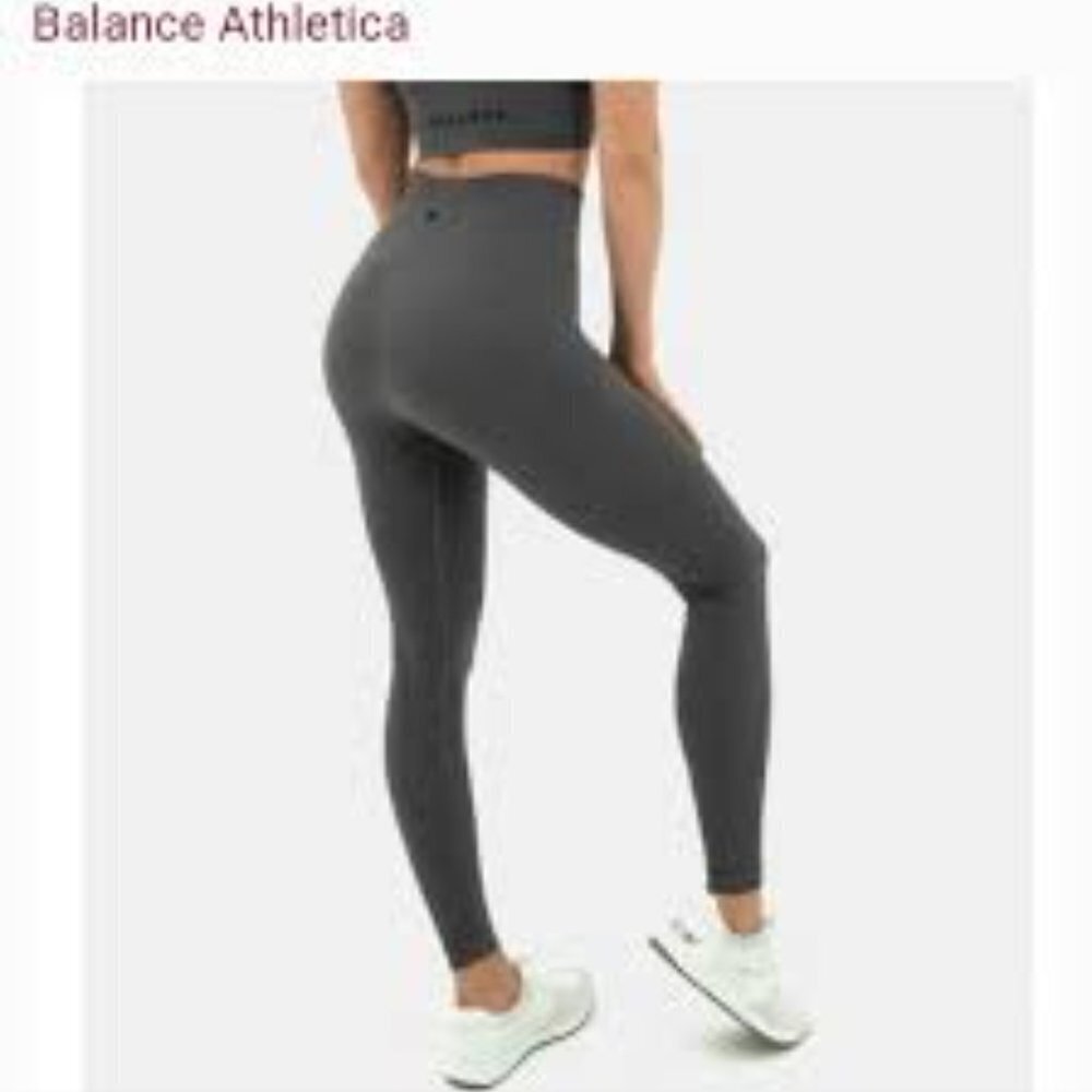 ✅‎ Balance Athletica Energy Textured Gray Leggings Pant Small